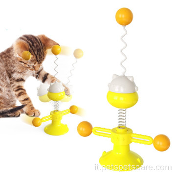 Stick di rimbalzo interno con giocattolo gatto interattivo a sfera